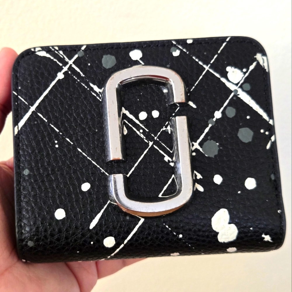 Marc Jacobs Black and White Splatter Wallet